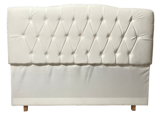 Cabeceira Queen Andreza Suede Branco – MARCENARIA RONALDO - Imagem 2