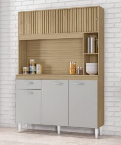 Kit Cozinha Duda 1,20 Damasco/Ripado/Off White – POQUEMA