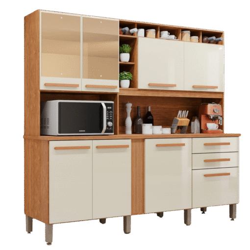 Kit Cozinha Antonela Prime 2,10 m Cinamono/Off White - IMOP - Imagem 2