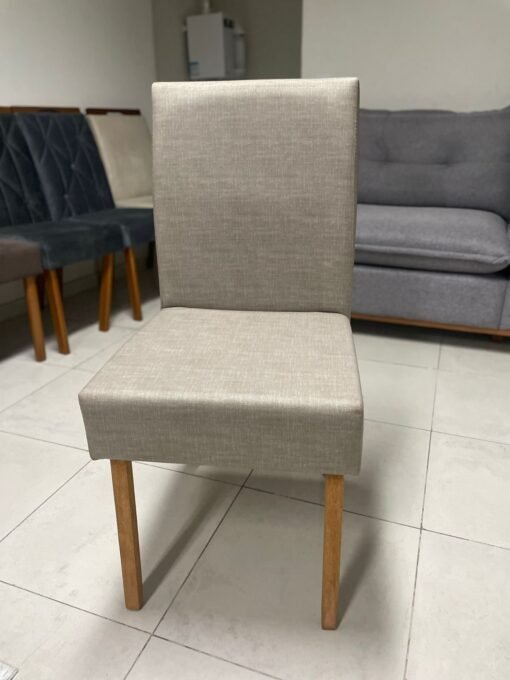 Kit 2 Cadeiras Lara Imbuia Mel Linho Bege 74 – AVALON DECOR - Imagem 2