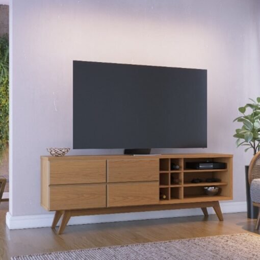 Rack Bancada Noronha Freijó TV até 70 Polegadas Larg. 1.80m - Colibri