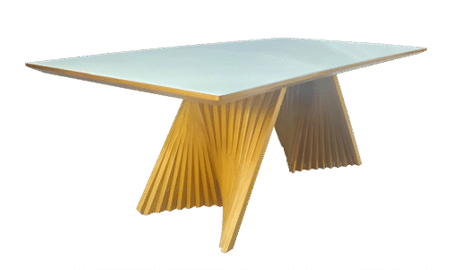 Mesa Valentina 180 Castanho/Off White - GARDIM MÓVEIS - Imagem 2
