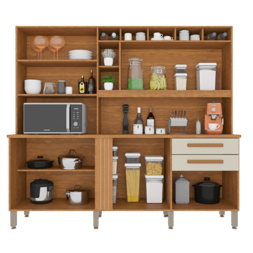 Kit Cozinha Antonela Prime 2,10 m Cinamono/Off White - IMOP - Imagem 3