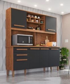 Kit Cozinha Luna/Lara Prime 1,62 m Cinamono/Grafite - IMOP