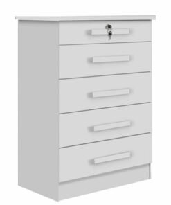 Cômoda Ipanema Branco 5 Gavetas Larg. 0.85m - D Doro