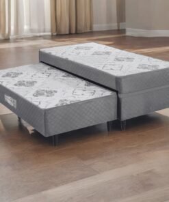 Cama Box Solteiro com Auxiliar Prestige D28 Molas Ensacadas - ECOTEC