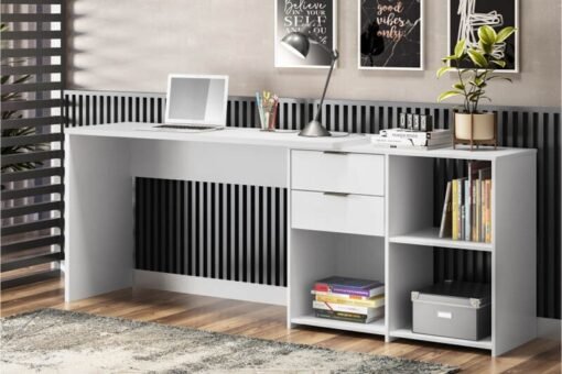 Mesa Office NT 2060 Branco 2 Gavetas Larg. 2.00m - Notável