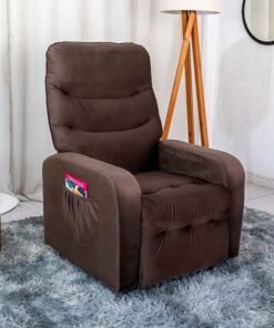 Poltrona Reclinável Punto Veludo Marrom 426