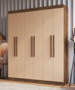 Guarda-Roupa 6 Portas New York 21706 1,80 m Castanho/Nude – DORIPEL