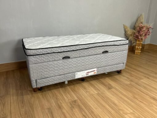 Cama Box Baú Sublime Molas Solteiro Com Auxiliar – 88X188X57 - Imagem 3
