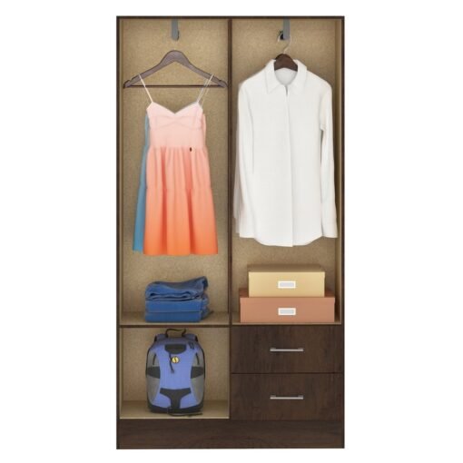 Guarda-Roupa 4 Portas Panamá 4002 0,90 m Cinamono/Off White – FELLICCI - Imagem 3