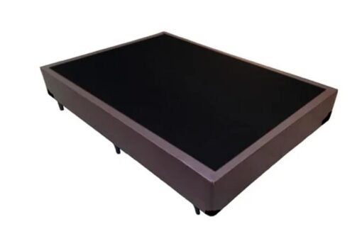Base Box + Colchão Casal Classic Marrom 188×138x62 Molas Superlastic Anjos - Imagem 2