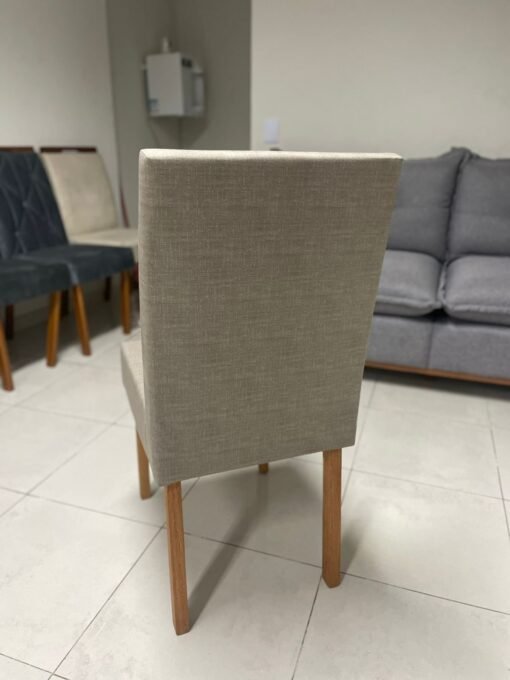 Kit 2 Cadeiras Lara Imbuia Mel Linho Bege 74 – AVALON DECOR - Imagem 3