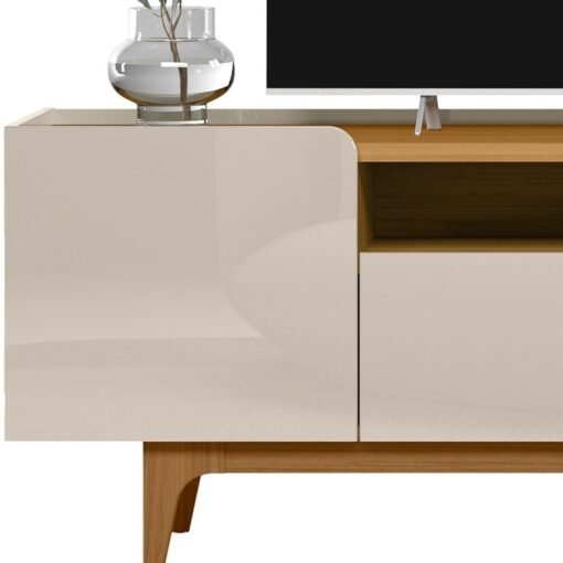 Rack até 75" Orlando Tauari/Off White Brilho - LINEA BRASIL - Imagem 4