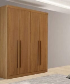 Roupeiro Solteiro Da Vinci Plus Cinamomo 4 Portas 3 Gavetas 100% MDF Larg. 1.85m - D Doro