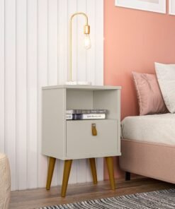 Mesa de Cabeceira Búzios Off White - LINEA BRASIL