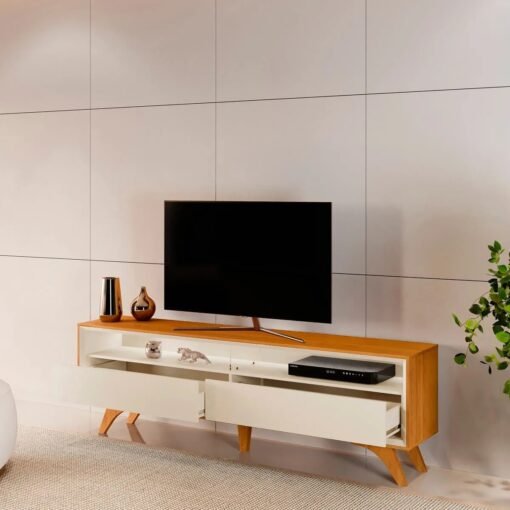 Rack até 75" Viena Naturale/Off White - MAVAULAR - Imagem 3