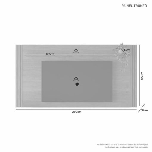 Painel até 70" Trunfo Cinamono – JCM MOVELARIA - Imagem 3
