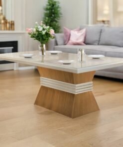 Mesa Ágata 120 Canto Reto  Imbuia/Off White– RUFATO