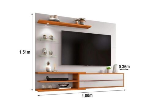 Painel NT 1115 Off White/Frejó C/ Led TV até 60 Polegadas Larg. 1.80m - Notável - Imagem 3