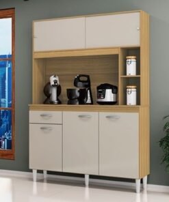 Kit Cozinha Duda 1,20 Damasco/Off White - POQUEMA