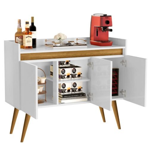 Buffet 3 Portas Gold Branco/Mel/Branco – MÓVEIS PRIMUS - Imagem 7