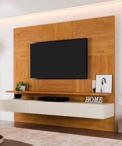 Painel até 75" Nápoles Naturale/Off White - MAVAULAR