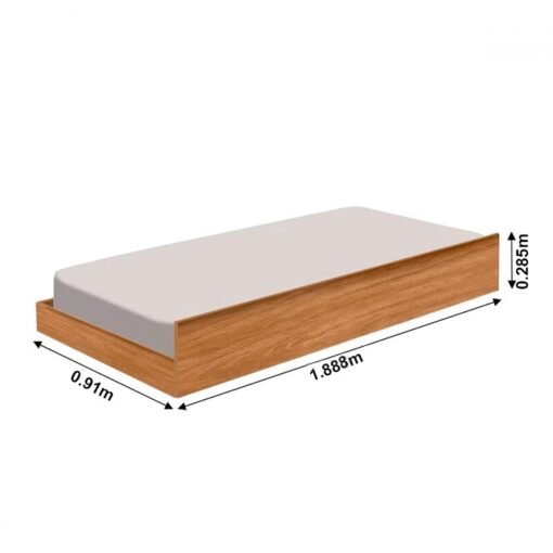 Cama Auxiliar Barcelona Nature 91x188x29 - Tebarrot - Imagem 2