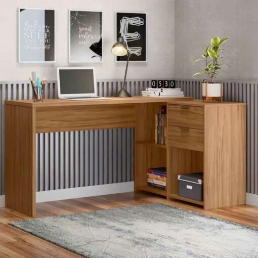 Mesa Office NT 2060 Freijó 2 Gavetas Larg. 2.00m - Notável