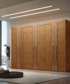 Guarda-Roupa 6 Portas Lucca Premium 2,73 m Naturale - RUFATO