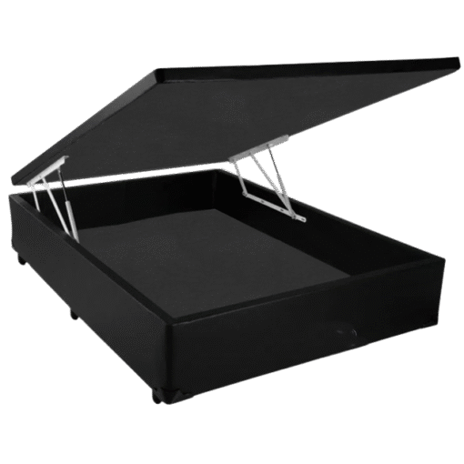 Base Box Casal Baú Corino Preto - ALTO NÍVEL CAMAS E COLCHÕES - Imagem 3