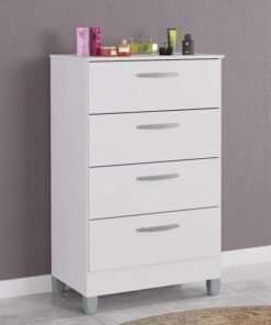 Cômoda com 4 Gavetas Branco Larg. 0.59m - Poquema