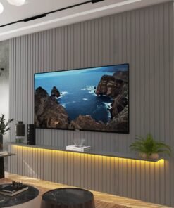 Painel até 85" Nobre Ripado 230 Cinza - GELIUS