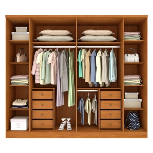 Guarda-Roupa Sevila 2,70 m Cinamono/Off White - Tcil - Imagem 3