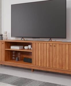Rack Bancada Holanda Ripado 100% MDF larg. 2.05m  Cinamomo Permobile