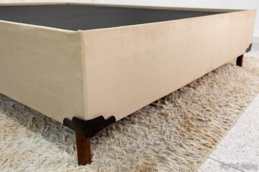 Base Box Casal Zeus 142x190x38 Sued Capuccino SE - Imagem 3