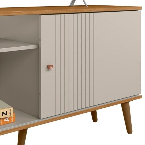 Rack até 50" Rubi Nature/Off White - LINEA BRASIL - Imagem 3