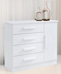 Cômoda Firenze Branco 4 Gavetas e Sapateira Larg. 1.10m - D Doro