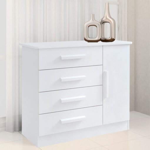 Cômoda Firenze Branco 4 Gavetas e Sapateira Larg. 1.10m - D Doro