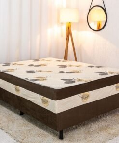 Cama Box Casal Ortopédica Marrom Escuro 138x188x60 Nosso Sonho