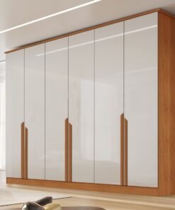 Guarda-Roupa 6 Portas Bianca 2,30 m Nature/Off White - BIANCHI