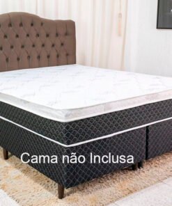 Cabeceira Casal Berlim Veludo Marrom Larg. 1.40m