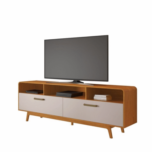 Rack até 70″ Cristal Cinamono/Off White – JCM MOVELARIA - Imagem 5