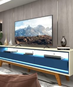 Rack até 75″ Requinte 212 Off White/Azul  – GELIUS