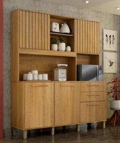 Armário Cozinha Diamante 5 Portas 2 Gavetas Larg. 1.63m Cinamomo - Valdemoveis