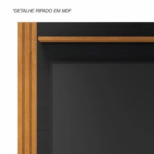 Home Bálsamo Cinamomo/Preto C/ Detalhe Ripado TV até 65 Polegadas Larg. 1.50m - JCM - Imagem 3