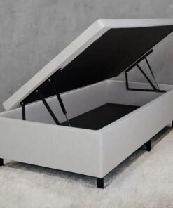 Base Box Solteiro Baú Corino Branco – ALTO NÍVEL CAMAS E COLCHÕES