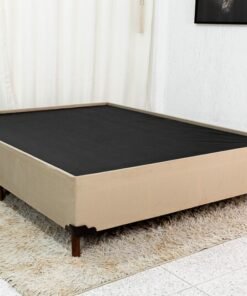Base Box Casal Zeus 142x190x38 Sued Capuccino SE