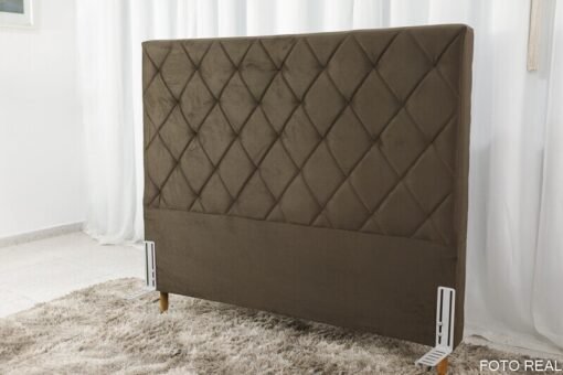 Cabeceira Casal Paris Sued Marrom Larg. 1.40m