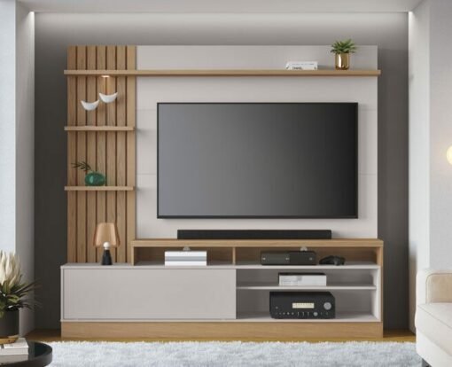 Home Maceió TV até 65 Polegadas Larg. 2.00m Freijó/Off White Colibri